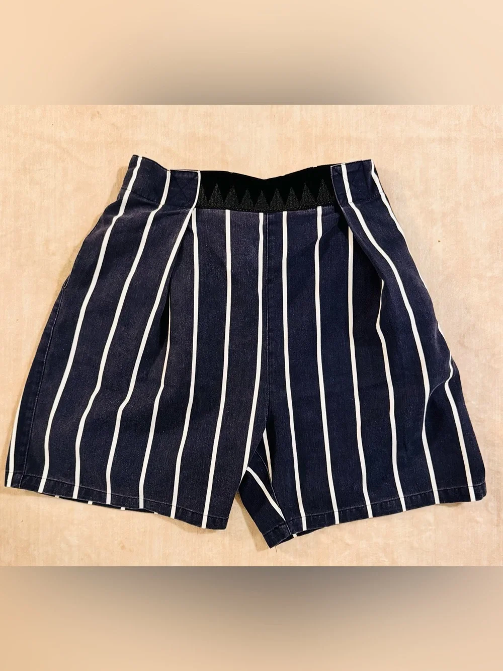 Kapital Navy White Stripe Easy Shorts Elastic Waist Japan - Picture 1 of 8